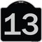 Signmission Sign with Number 13 Heavy-Gauge Aluminum Architectural Sign, 18" x 18", BS-1818-22909 A-DES-BS-1818-22909 - alternate 1